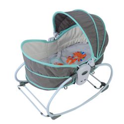 Konig Kids Rocking Bounce Chair With Removable Bassinet & Melody Blue