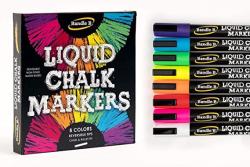 JAM Paper Dustless Erasable Chalk Markers, Fine Point Liquid Chalk