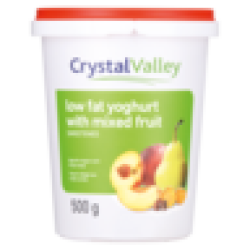 Crystal Valley Mixed Fruit Low Fat Yoghurt 500G