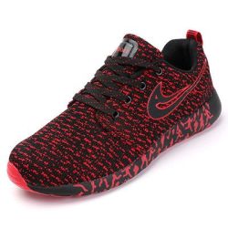 Breathable Mesh Trainers - 6 Men Red 8