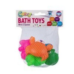 Bath Toys - With Squeak - Animals - Assorted Colours - 6 Piece - 2 Pack