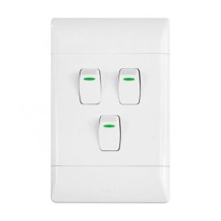 Cbi Light Switch - 3LEVER 1WAY 4X2 White