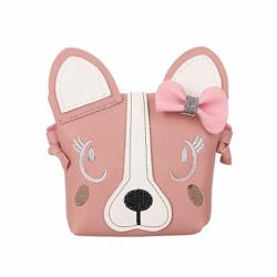 Charmly Cute Fashionable Handbag Shoulder Bags Small Coin Purse Crossbody Bags Pu Leather For Children Kids Girls Toddler Baby Girls Little Girls Pink-dog