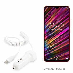 Umidigi F1 Car Charger Boxwave Car Charger Plus Car Charger And Integrated Cable For Umidigi F1 - White