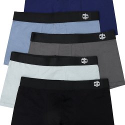 5PCS Men's Cotton Boxer Briefs Underwear Multicolor Set