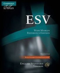 Esv Wide Margin Reference Bible Black Edge-lined Goatskin Leather Red-letter Text ES746:XRME Leather Fine Binding