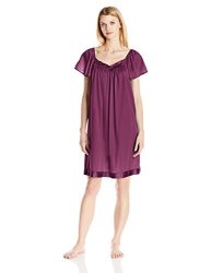 Vanity Fair Women's Coloratura Sleepwear Short Flutter Sleeve Gown 30109 Deep Wine Medium