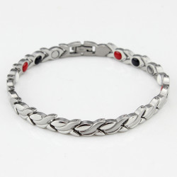 Karma Jewellery - 316l Stainless Steel Magnetic Silver Bracelet
