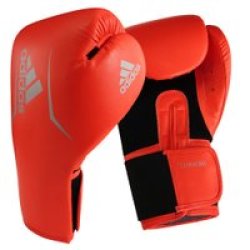 Adidas Speed 75 Boxing Glove Silver And Red 10OZ