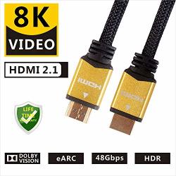 8K HDMI Cable 48GBPS 2.1 8K@60HZ 4K@120HZ 1080P 4320P Uhd Compatible With LG Samsung Apple Tv Xbox Nintendo Blu-ray Players Projectors Other Supporting HDMI