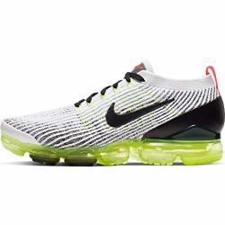 Nike Mens Vapormax Flyknit 3 Running Shoes 13 White black-volt