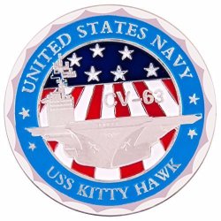 Uss Kitty Hawk CV-63 Navy Challenge Coin Badge N006Y