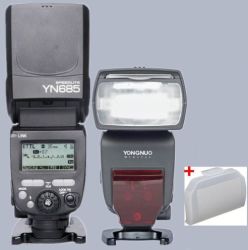 Yongnuo YN-685 Wireless Flash Speedlite Hss ttl Build-in Radio For Nikon + Diffuser