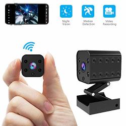 Wireless Hidden Camera MINI Wifi Spy Camera HD 1080P Monitoring Tiny Security Camera Nanny Cam Strong Night Vision Working 7 Hours By Battery Powered