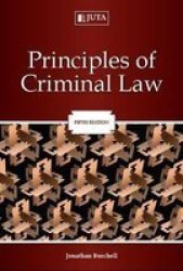 Principles Of Criminal Law Paperback 5th Ed