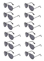Wodison Classic Kids Aviator Sunglasses Bulk Metal Frame Children Party Eyeglasses 12 Packs