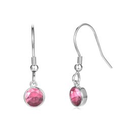 925 Silver October Birthstone Earrings With Swarovski Crystals