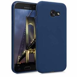 Kwmobile Tpu Silicone Case For Samsung Galaxy A5 2017 - Soft Flexible Shock Absorbent Protective Phone Cover - Navy Blue