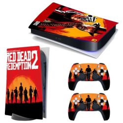 Sticker Decal Cover For Playstation 5 Console Red Dead Redemption 2