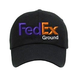 ID Caprobot Fedex Ground Dad Hat Purple Orange Cotton Unstructured Adjustable Baseball Cap - Black