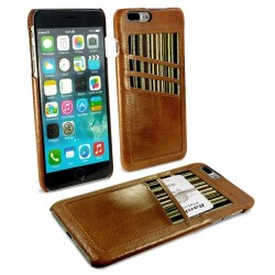 Tuff-Luv Alston Craig Slim Shell & Card Holder for Apple iPhone 7 Plus in Brown