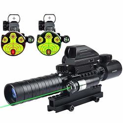 Rifle Scope Midten 3-9X32 Rangefinder Illuminated reflex Sight 4 Reticle green Dot Laser Sight Green Laser