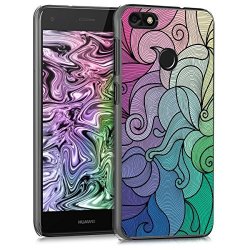 Kwmobile Case For Huawei Y6 Pro 2017 Enjoy 7 - Hard Plastic Anti-scratch Shockproof Protective Smartphone Cover - Dark Pink blue green
