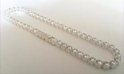 5.08ct Cubic Zirconia Silver Plated Tennis Bracelet Superior Quality