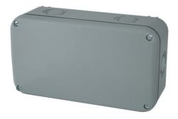 Masterplug - IP55 Rectangular Junction Box - Grey