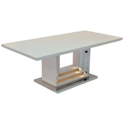 Sofia White With Silver Base Coffee Table