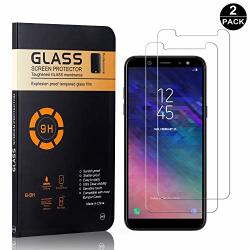 Galaxy A6 2018 Tempered Glass Screen Protector Unextati Premium HD Clear Anti Scratch Tempered Glass Film For Samsung Galaxy A6 2018 2 Pack