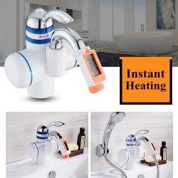 Bathroom Electrical Tap Water Heater Lcd Digital Display Instant Heating Kitchen Sink Basin Faucet