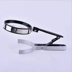 Desktop Magnifying Glass 2X 4X HD Lens Folding Handheld Reading Magnifier For Seniors Kids Identification Jewellery Coins Tool Lixfdj Vision Assisted
