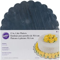 Wilton 12 Inch Silver Cake Platters 8 Count