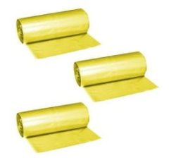 Sanitary Bin Liners - 56X66CM - 125 Liners - Yellow - 3 Pack