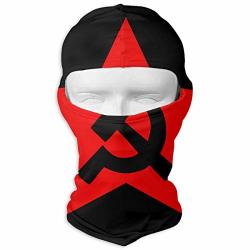 Hammer And Sickle Full Face Mask Hood Outdoor Cycling Ski Motorcycle Balaclava Mask White