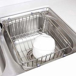 304 Stainless Steel Kitchen Sink Bowl Extendable Cleaning Or Drying Basket