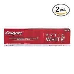 Colgate Optic White Toothpaste Travel Size Sparkling Mint 0.75 Ounce Pack Of 2