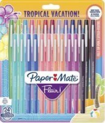 Flair Tropical Vacation Felt Tip Pens - Medium 0.7MM Set Of 24