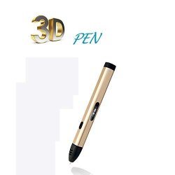 Feeling-one 3D Printing Pen 3D Printing Pen For Kids 3D Stereo Printing Pen High And Low Temperature Adjustable USB Charging Metallic