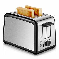 Toaster 2 Slice Compact Brushed Stainless Steel Toasters 2 Slice Best Rated Prime With Warmly Rack Cool Touch 2-SLICE Extra Wide Slot Toaster With