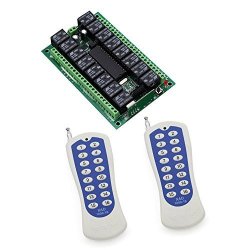 Owfeel Dc 12V 16X 1 Channel Relays Learning Smart Wireless Remote Control Switch For Light LED Outlet With Two Transmitters