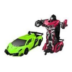 Remote Control Justice Fighter Autobots Transforming Car - Red