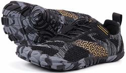Women Joomra Barefoot Running Shoes Minimal For Ladies Runner Daily Athletic Hiking Treadmil Trekking Toes Sneakers Workout Footwear Black Size 8