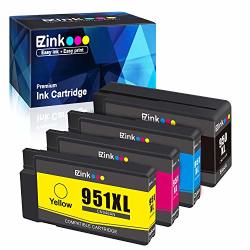 E-z Ink Tm Compatible Ink Cartridge Replacement For Hp 950XL 951XL 950 XL 951 XL To Use With Officejet Pro 8610 8600 8615 8620 8625 8100 276DW 251DW 1 Black 1 Cyan 1 Magenta 1 Yellow