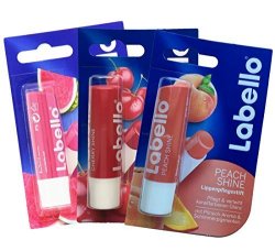 Deals On Beiersdorf Labello Watermelon Shine Labello Cherry Shine Labello Peach Shine Lip Balm Bundle Compare Prices Shop Online Pricecheck