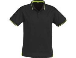 Mens Jet Golf Shirt - Black With Lime Only - M Black With Lime