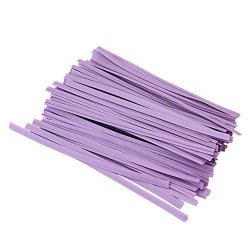 100PCS Lavender Plastic Twist Ties 10CM For Party Cello Candy Bags Cake Pops
