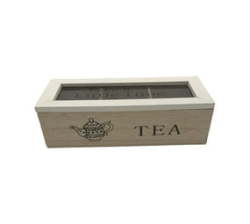 Tea Box 24X10X7CM Wooden 3 Division