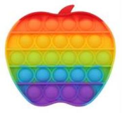 Pop It Bubble Apple Fidget Rainbow No Packaging No Warranty
